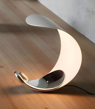 Curl Polished Silver Chrome LED Table Lamp - Touch Control - Table Lamp