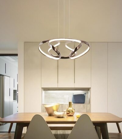 Artistic Curved Flower Shaped LED Modern Chandelier Hanging Lamp Pendant Light - Pendant Lamp