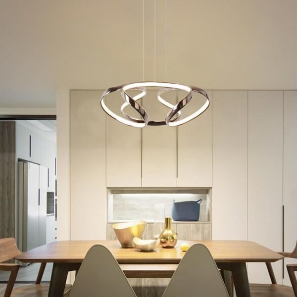Artistic Curved Flower Shaped LED Modern Chandelier Hanging Lamp Pendant Light - Pendant Lamp